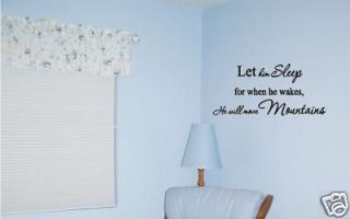 Let Him Sleep For When He Wakes Wall Lettering Vinyl