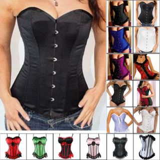 Colour* Sexy (Steel) Lace up Corset Bustier/G stri ng