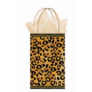 CUB SAFARI CHIC SMALL GIFT BAGS ~ Animal Print Birthday Party Supplies