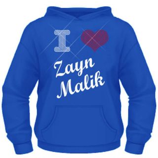 Girls Diamante I Love (heart) Zayn Malik ( One Direction ) hoodie 5 13