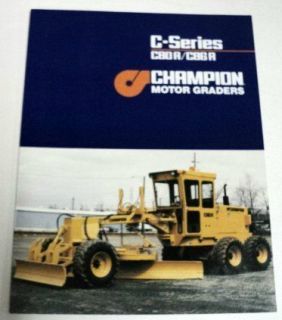 Champion 1993 C Series Motor Grader Sales Brochure