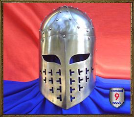 Great Helm Spangen style Combat Helmet Middle ages. SCA, Historical