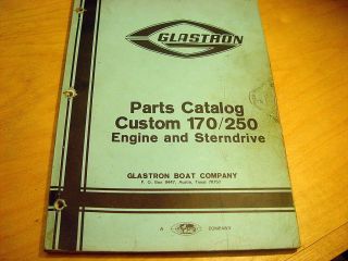 Custom 170 250 Engine & Sterndrive Parts Manual Book Catalog Boat