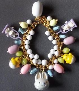 Newly listed Vintage EASTER EGG BUNNY CHICK Jingle Bell Chunky Charm