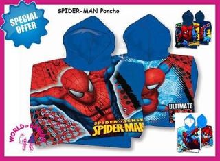 New Kids Boys SPIDER MAN Poncho Towel Hooded Licensed Merchandise   4