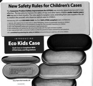 ECO Kids case 100% CPSIA compliant Eyeglass Kid safe