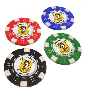 Custom Personalised Poker Chip Golf Ball Marker Set No Set Up Fee Low