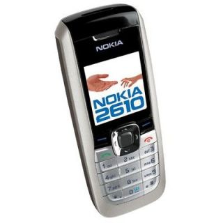 AT&T Nokia 2610 GSM Cell Phone Silver Black