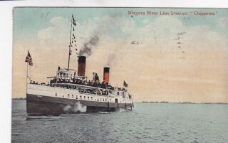 Chippewa Ship Niagara River Line Steamer old water view postcard