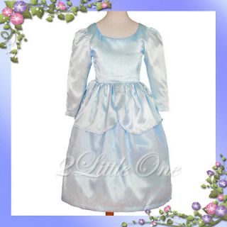 Girl Cinderella Princess Costume Party Fancy Dress Toddler Size 5 6