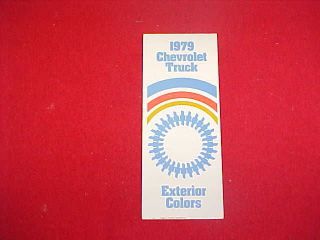 1979 CHEVROLET EL CAMINO BLAZER 10 20 30 TRUCK PAINT CHIP COLOR CHART