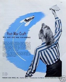 1945 Paragon Gear Works Post WWII Marine Engine Transmissions Vintage