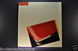 1986 Chevrolet Nova Catalog Sales Brochure CL Sedan Hatchback Near