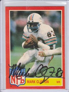 Rack Pack) Autographed Rc. Mark Clayton Miami Dolphins W/COA (Mint