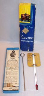 Vintage 1930s ?? Taylor Roast Meat Thermometer Or iginal Box