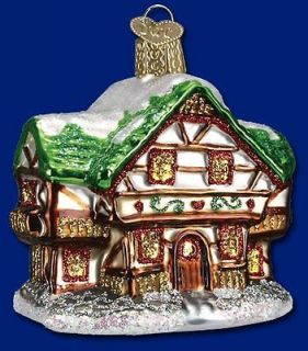 Alpine House Blown Glass Old World Christmas Ornament Holiday
