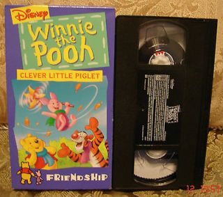 Pooh FRIENDSHIP VHS POOH WISHES MINT Cond Video CLEVER LITTLE PIGLET