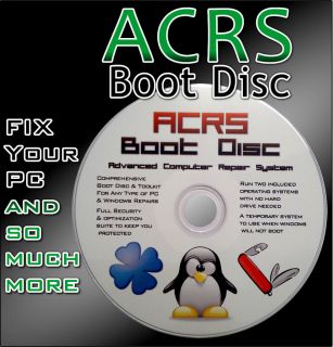PC RECOVERY BOOT DISC CD DISK FOR DELL ACER SONY HP IBM