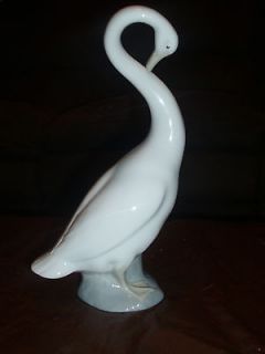 LLADRO NAO MADE in SPAIN RESTING SWAN w HEAD in FEATHERS 9 3/4 TALL
