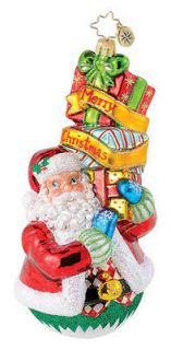 Christopher Radko   Nip Knack Gift Stack   Santa   Retired Ornament