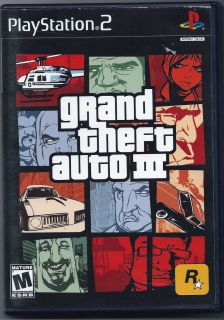 Play Station 2 Grand Theft Auto III 3 Action Video Game Holiday