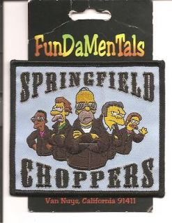 Simpsons   Homers SPRINGFIELD CHOPPERS Embroidered Sew/Iron On Patch