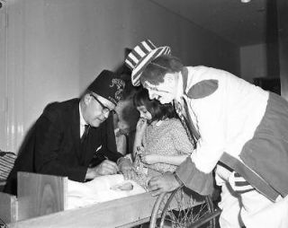 4x5 NEG. Clowns at Shriners Hospital Chicago 1964