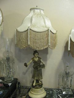 Victorian French Large Lamp Shade Poppy Creme de la Creme