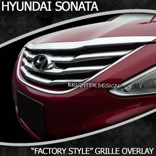 2011 2013 Chrome Grille Insert to fit Hyundai Sonata Factory Style