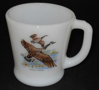 Hocking ~ Fire King ~ Milk Glass ~ Canada Goose ~ Coffee Cup Mug