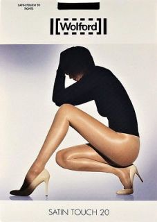 Wolford Satin Touch STW Tights Pantyhose   Large   Sand