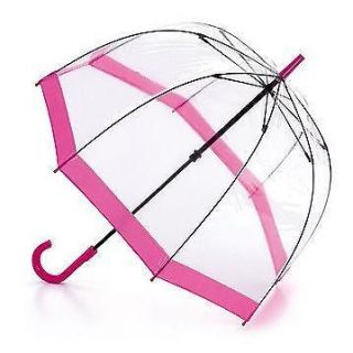 Fulton Birdcage Pink Dome Stick Umbrella