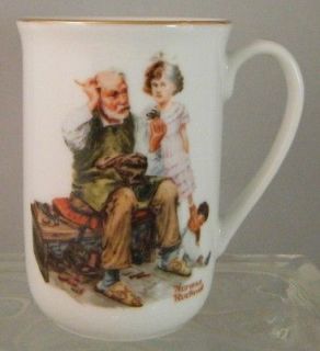 1982 Norman Rockwell Museum The Cobbler Collectible Coffee Cup Mug