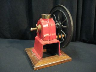 MR. DUDLEY RED CAST IRON SINGLE WHEEL HAND CRANK COFFEE MILL GRINDER