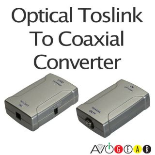 Optical Toslink to Coaxial RCA Converter 4 DVD Cable Box Audio