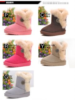 Winter Warm Kids Girls Snow Ankle Boots Cotton Childrens Shoes New