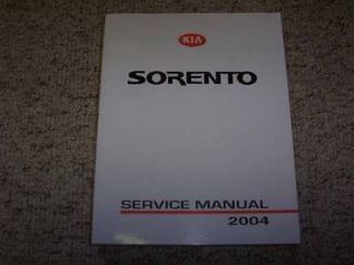 2004 Kia Sorento Factory Shop Service Repair Manual Book