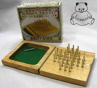 Solitare Peg Wooden Travel Game House Of Marbles Board One Player