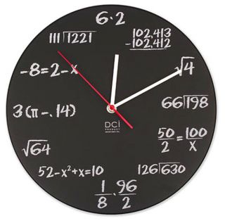 Pop Quiz Math Clock Wall Clock Decor for any Room Fun Creative Gift