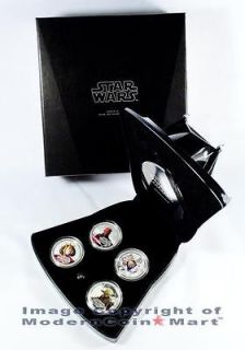 2012 Niue 4 Coin Silver Darth Vader Star Wars Proof Set in OGP