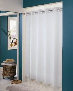 71 X 74 EASY HANG PLAIN WEAVE FABRIC HOTEL STYLE SHOWER CURTAIN