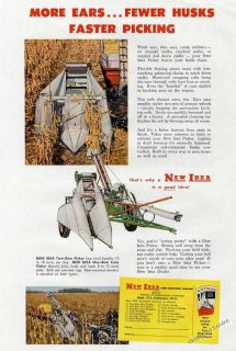 1951 New Idea Corn Picker Photos Coldwater OH Vintage Farm Ad