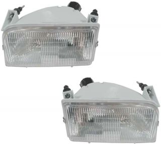 1992 1996 FORD TRUCK BRONCO HEADLIGHTS LENS AND HOUSING PAIR R/L (Fits