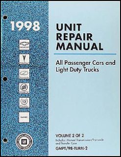 1998 Chevy Manual Transmission Overhaul Book CK Pickup Suburban Tahoe