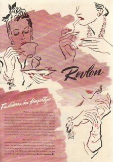 1940 Revlon Nail Polish~Lipstic k~Make Up~Fashions in Fingertips~40s