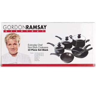 Gordon Ramsay 10pc Nonstick Cookware Pot Set In Black or Red