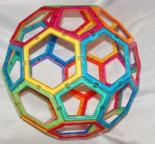 MAGNETS   20HEXAGONS & 12PENTAGONS, MULTIPLE COLORS, BUILDING TOY