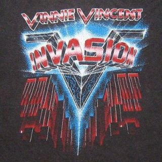 Vintage Vinnie Vincent Invasion Tour Shirt 1986 KISS L
