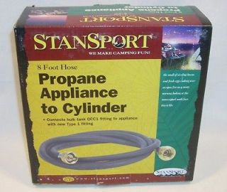 Propane Appliance to Cylinder 8 foot Hose Type 1 Camping Cook Stoves