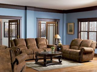 TRANSITIONAL MICROFIBER LIVING ROOM RECLINER SOFA COUCH SET FURNITURE